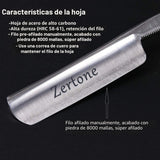 Zertone Kit de maquinillas de afeitar rectas para hombres con punzó...