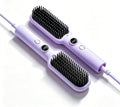 Kylara Go Brush Pro - Cepillo alisador de pelo corto con calentamiento rápido, Púrpura lavanda
