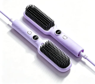 Kylara Go Brush Pro - Cepillo alisador de pelo corto con calentamie...