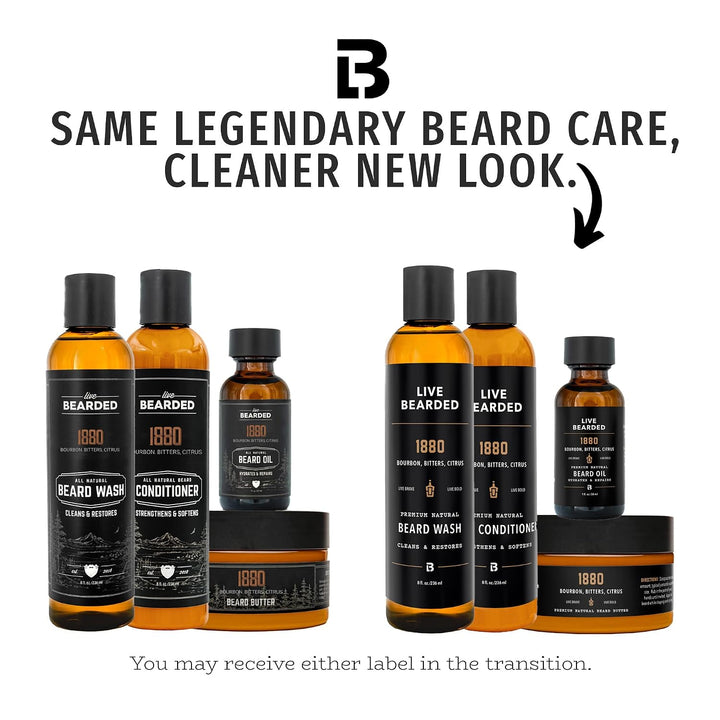 LIVE BEARDED® Kit completo de aseo para barba de 4 pasos, aroma 188...