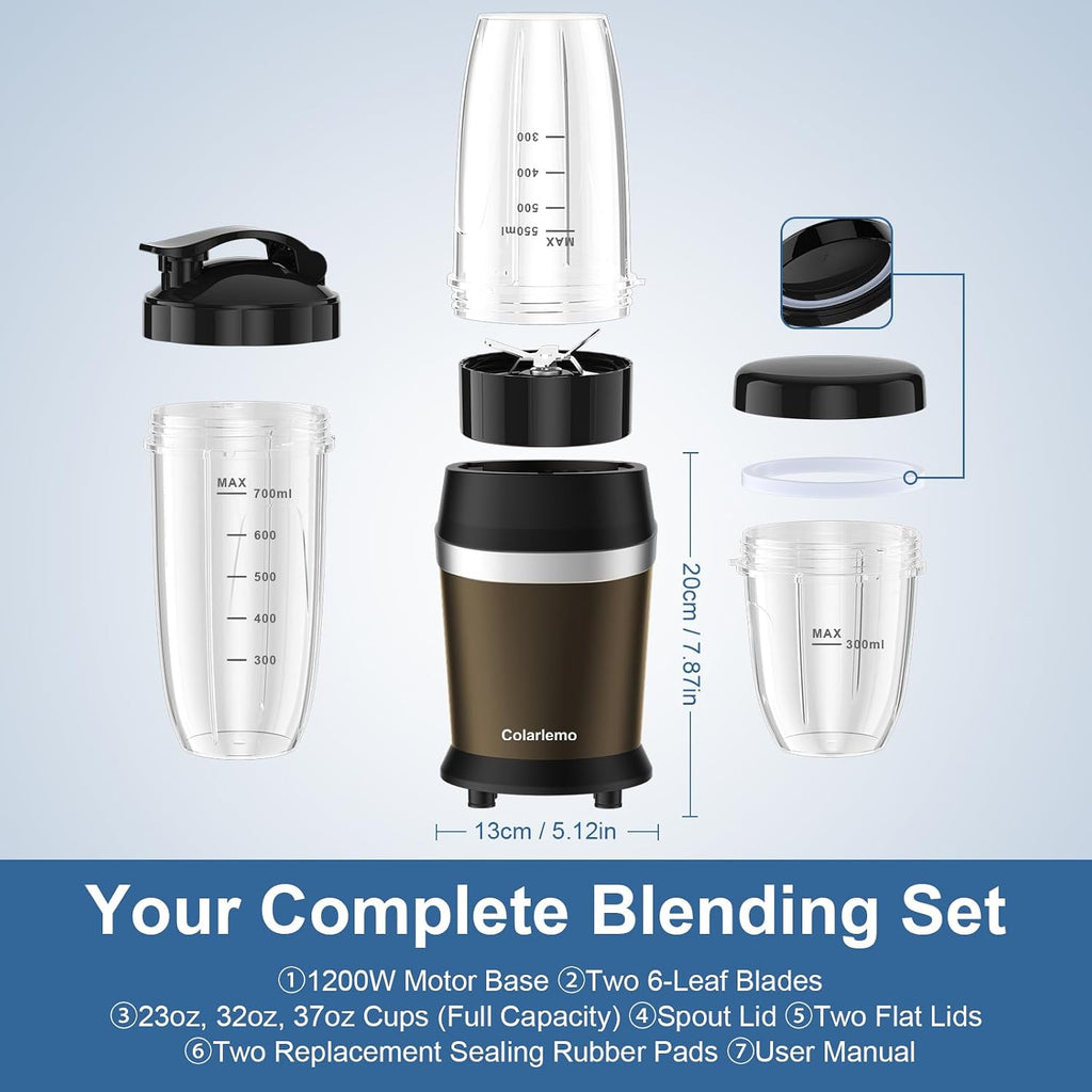 Licuadora del batido de 1200W, licuadora personal de la cocina