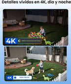 REOLINK Argus PT Ultra First 4K Cámaras de seguridad solar inalámbricas, Seguimiento automático