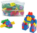 Crayola Bloques de construcción para niños pequeños, juego de bloques de construcción grandes de 200 piezas con bolsa de almacenamiento de malla con cremallera, ruedas adicionales, juguete apilable