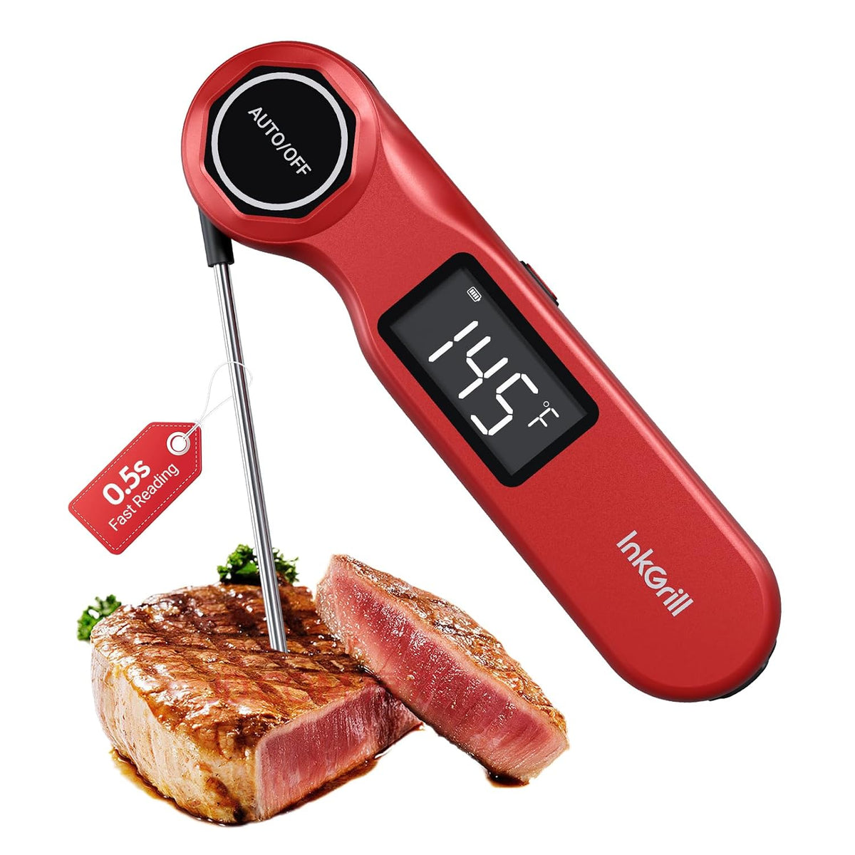 Termómetro de parrilla de lectura instantánea, termómetro de carne