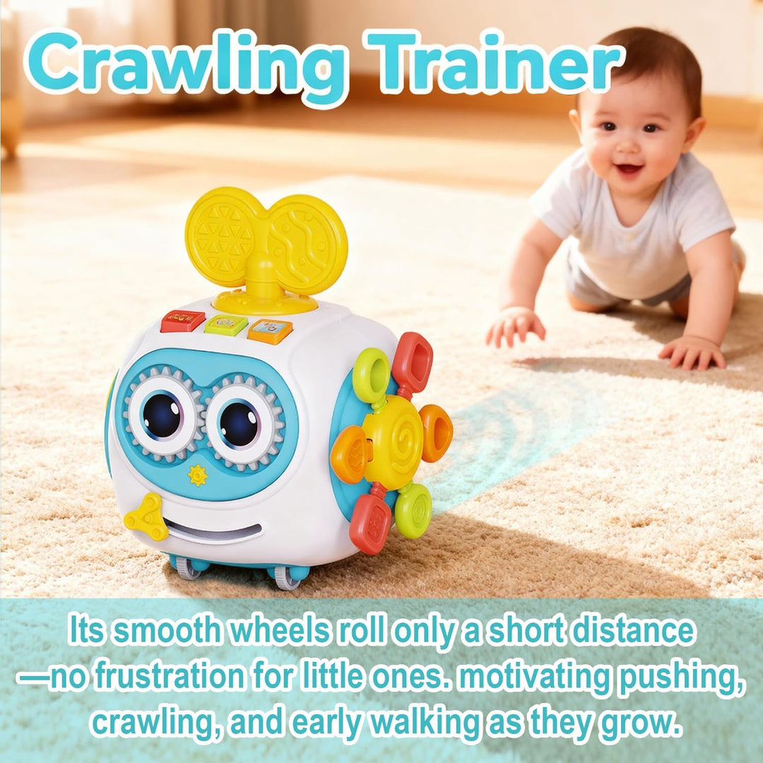MoraBaby Cubo musical de robot para niños pequeños de 1 a 3 años, c...
