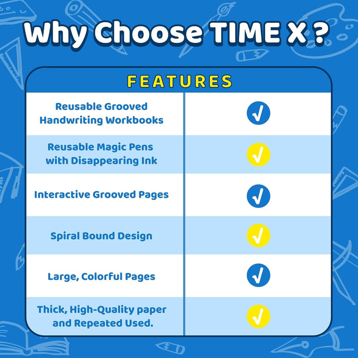 TIME X Magic Grooved Writing Practice Books Libros de