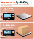 Báscula de cocina inalámbrica, báscula de alimentos de 22 lb/10 kg