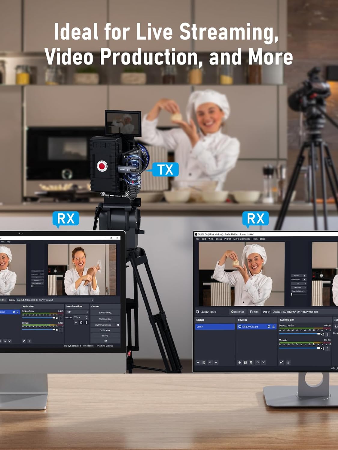 Lemorele - Transmisor y receptor inalámbrico HDMI, aleación de aluminio