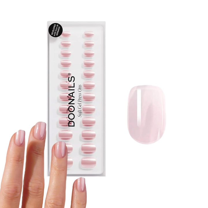 DOONAILS Uñas Postizas de gel suave a presión \u2013 Kit de 28 piez...