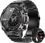 WalkerFit Smartwatch Robusto para Hombre, 1.43" AMOLED, 5ATM a prueba de agua, 2 correas
