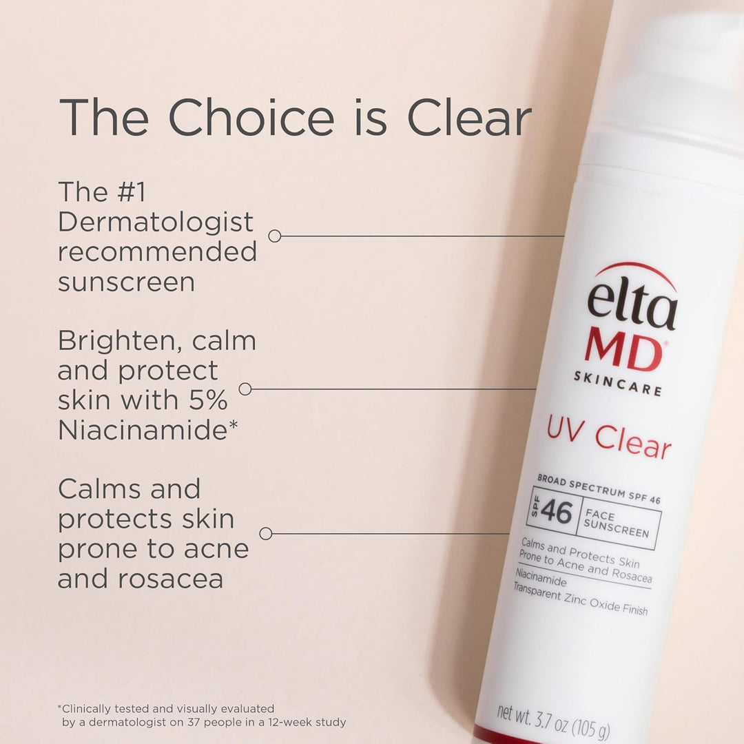 EltaMD UV Clear Face Sunscreen SPF 46, Oil-Free Sunscreen with Zinc...