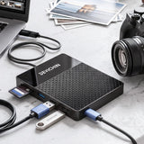 Devichin Disco duro externo de 1 TB, USB C y USB 3.0 multipuerto Hu...