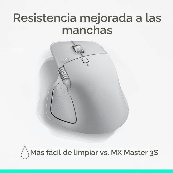 Logitech MX Master 4, mouse inalámbrico ergonómico con retroaliment...
