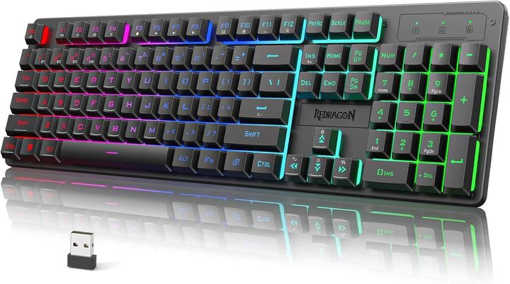 Redragon K521KS Teclado inalámbrico para juegos, triple modo BT\/2....