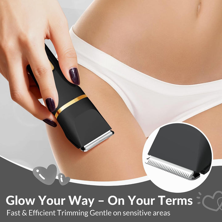 KINGTEE Recortadora de bikini eléctrica 5 en 1 para mujer, afeitado...