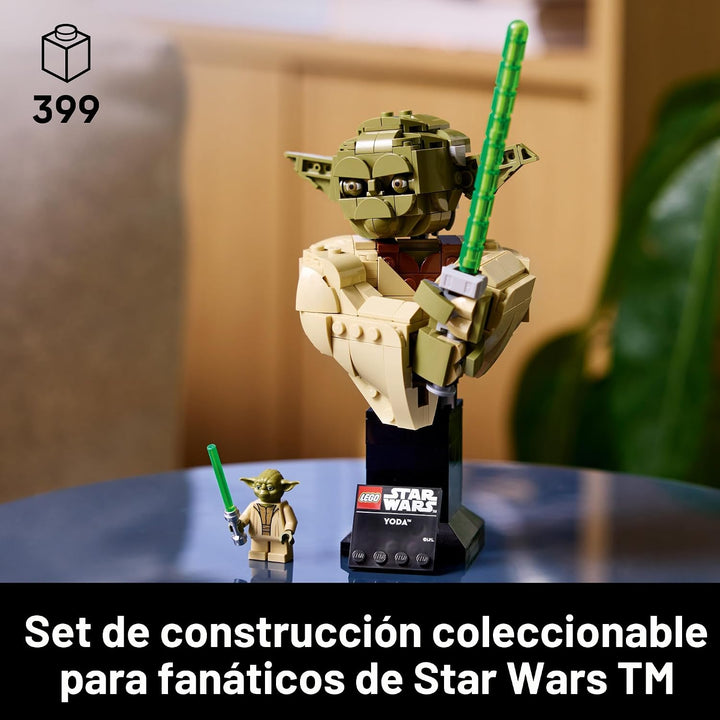 LEGO Star Wars: Attack of the Clones Yoda Busto con sable de luz \u...