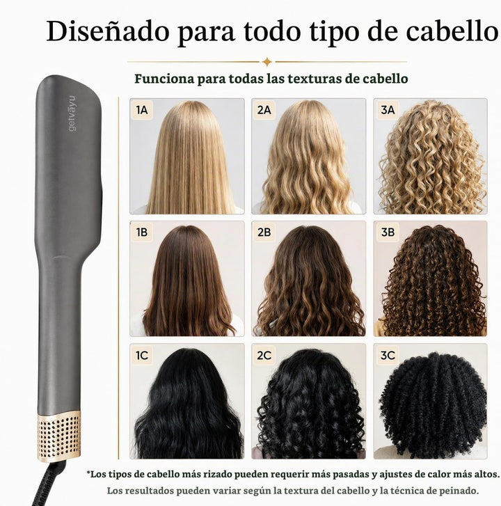 AirFleek AI - Air Straight | Plancha de cabello húmedo a seco 2 en...