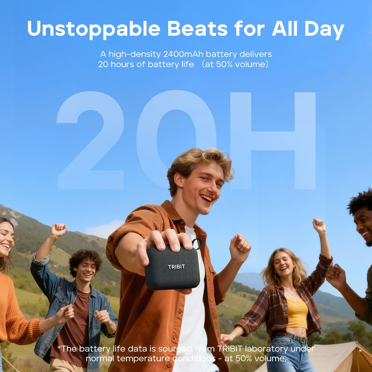 Altavoz portátil Tribit PocketGo con Bluetooth, 20 horas de reprodu...
