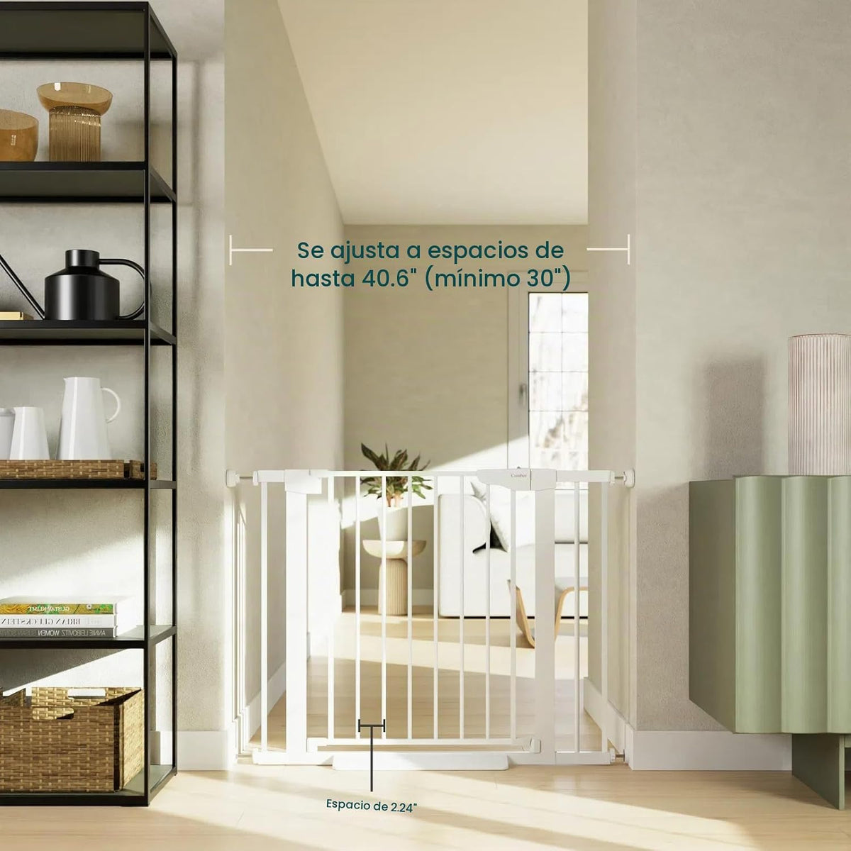 Cumbor Puerta de bebé de 30 a 40.6 pulgadas para escaleras y puertas