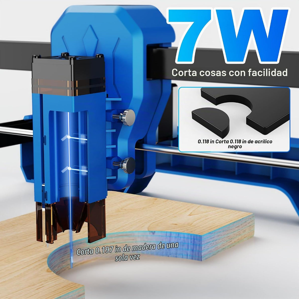 Laservii Grabador láser L1 Pro 7000mW, cortador del laser del área de