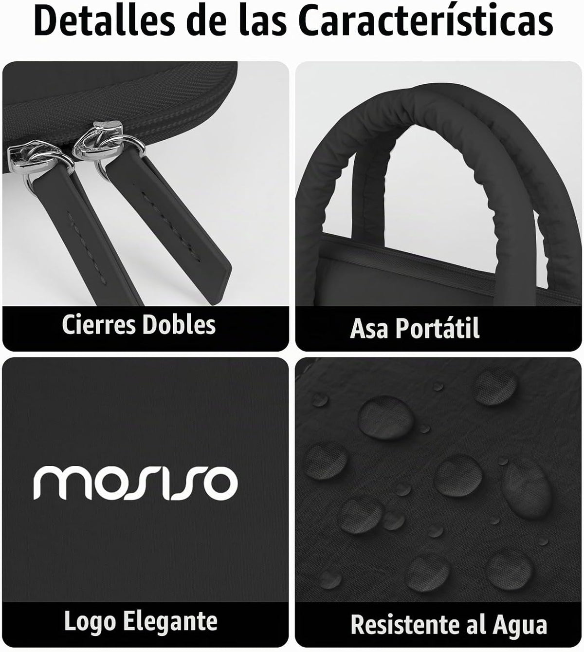 MOSISO Bolsa para laptop de 16 pulgadas, 15-15.6 pulgadas, compatib...