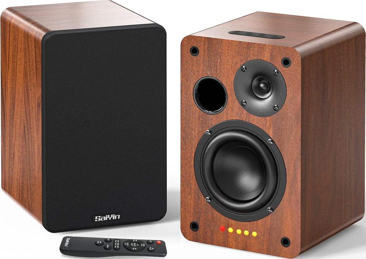 Saiyin Altavoces de estantería Bluetooth alimentados