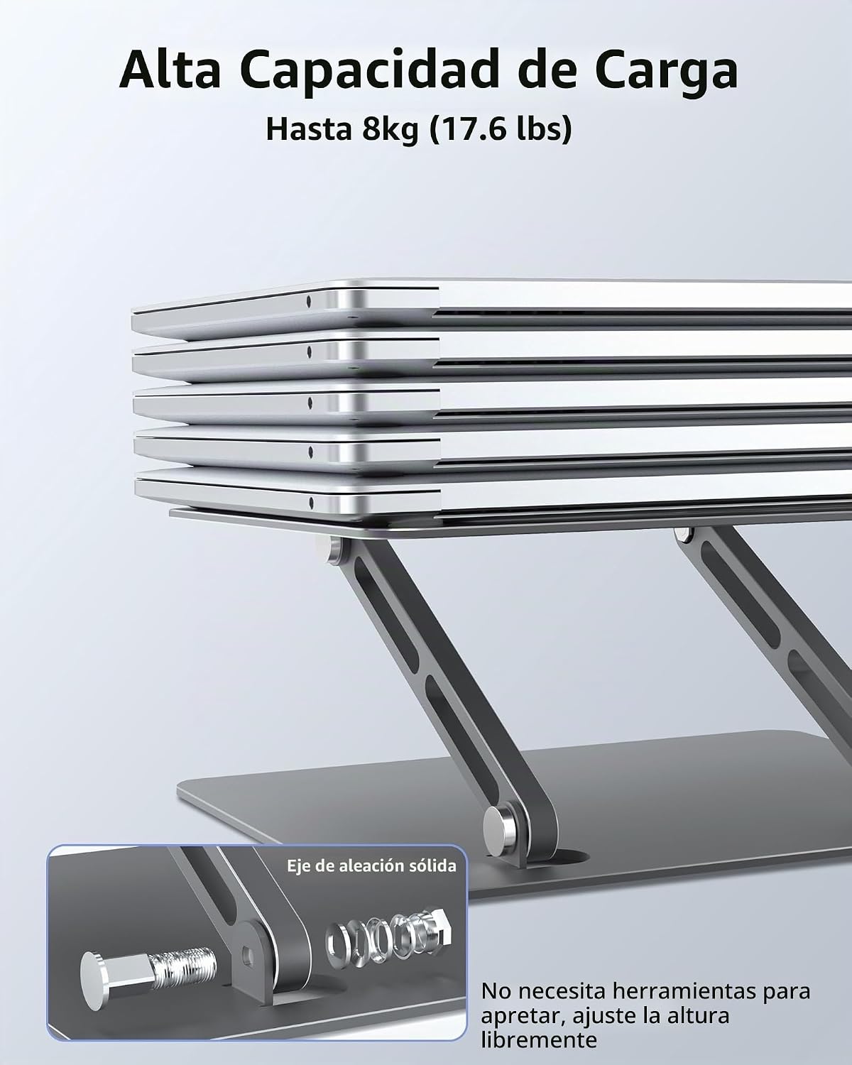 JCZT - Soporte de aluminio para laptop, soporte para escritorio, so...