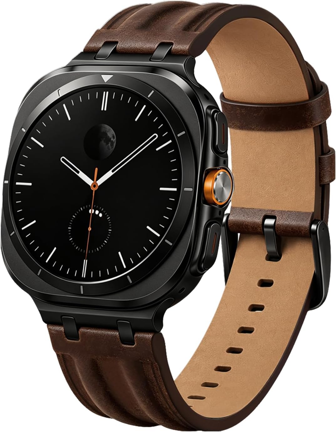 Correa de cuero retro compatible con Samsung Galaxy Watch Ultra 2/1 de