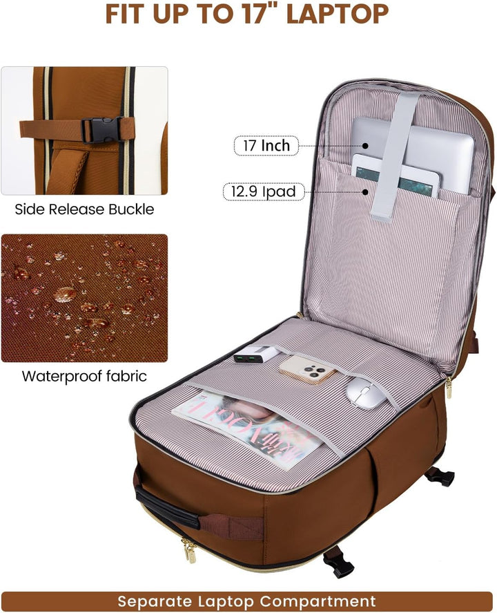 LOVEVOOK Mochila de equipaje de mano artículo personal bolsa de via...