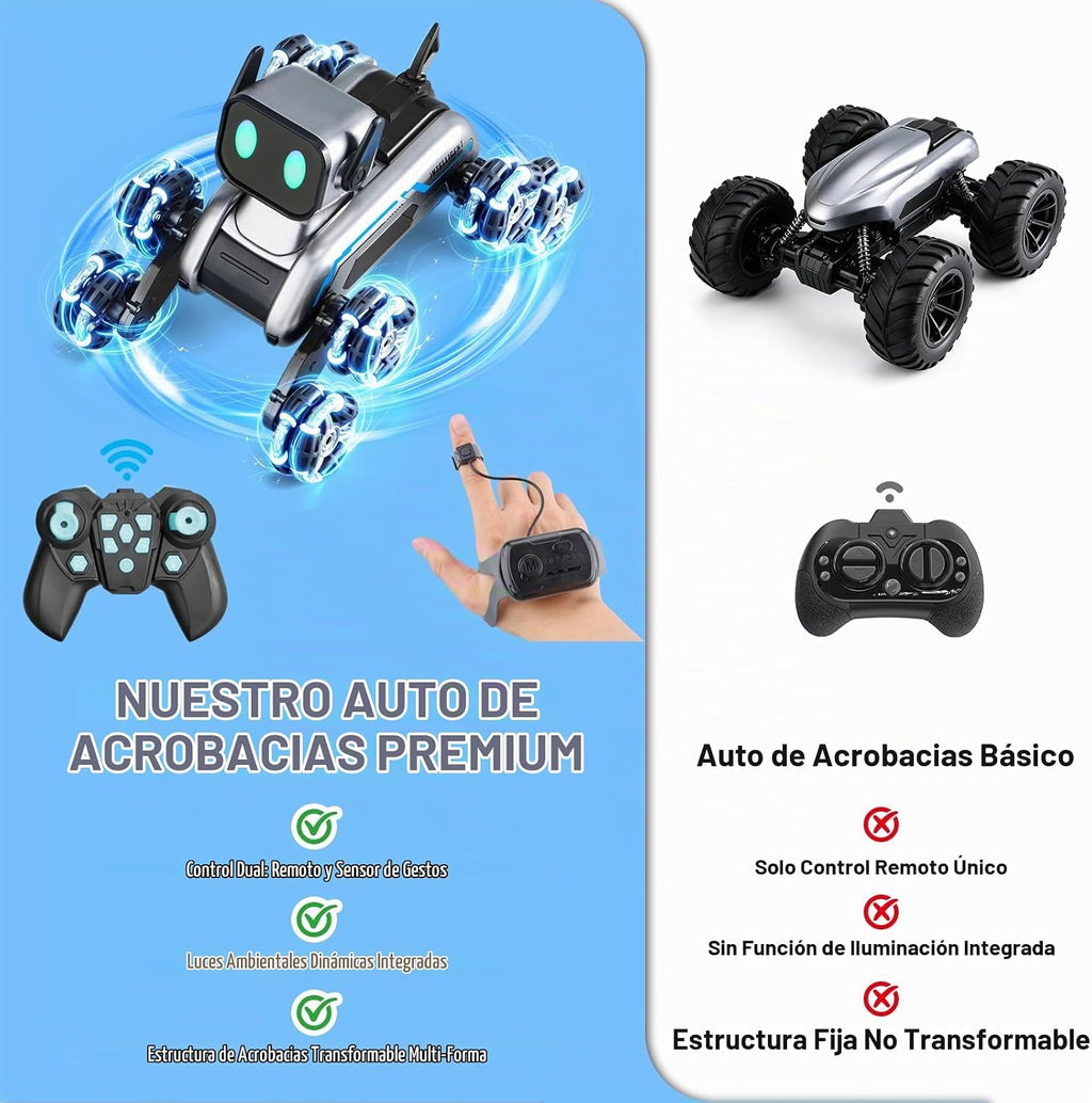 8WD RC Stunt Robot Dog, gesto que detecta el juguete teledirigido 2.4Ghz