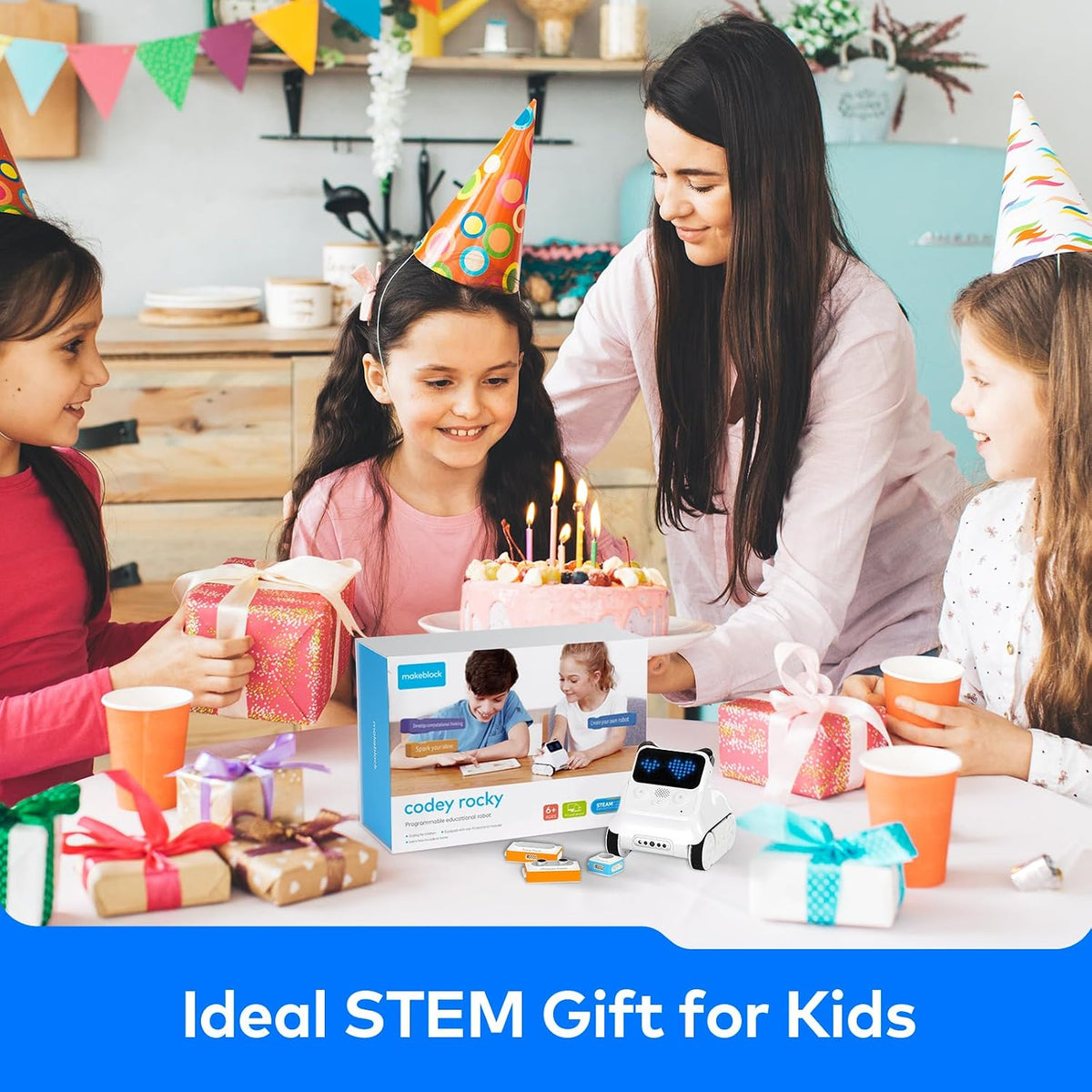Makeblock Codey Rocky Robot programable a partir de 6 años, divertido regalo para aprender AI, Python, mando a distancia, disponible para Windows, Mac OS, Chromebook, iOS y Android, educación STEM