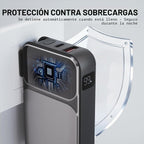 Cargador portátil con enchufe de pared, banco de energía de 38800 mAh, Negro