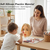 Glinexa Cara de práctica de maquillaje 5D - Cabeza de maniquí de si...