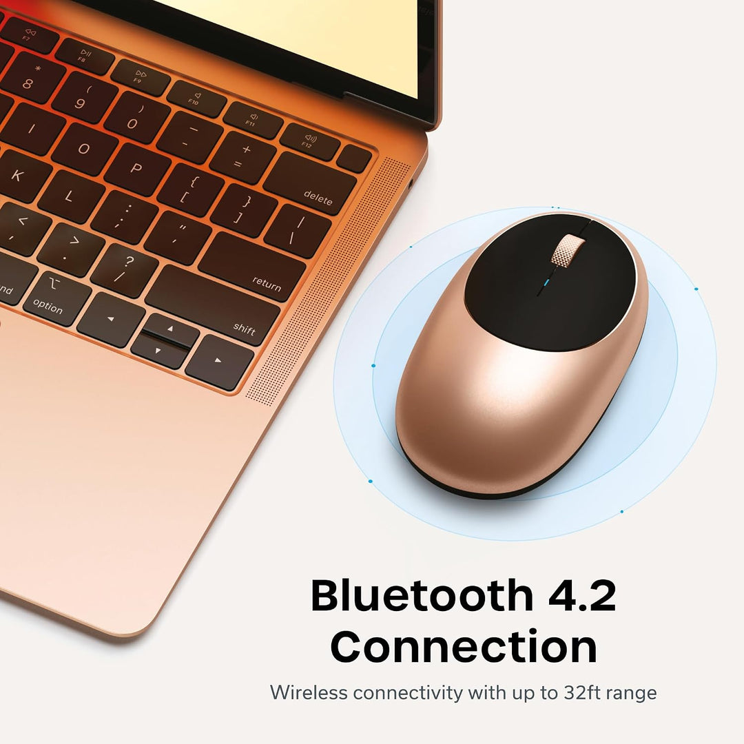 Satechi M1 - Mouse inalámbrico Bluetooth, recargable USB-C, compact...
