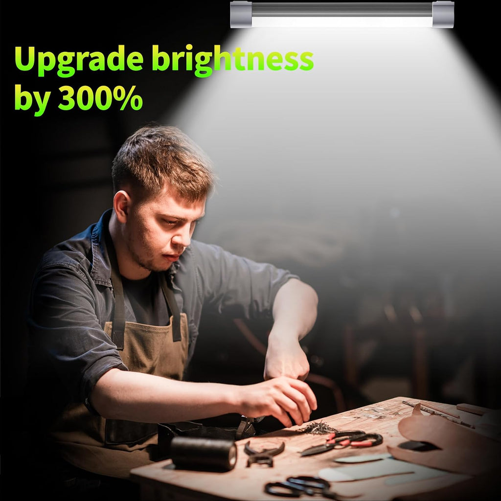 Lámpara LETOUR Luz recargable LED tubo magnético luz 4000lúmenes 5200mAh 5 niveles de atenuación linterna de camping USB recargable luces portátiles con 2 imanes de duración durante 60 horas