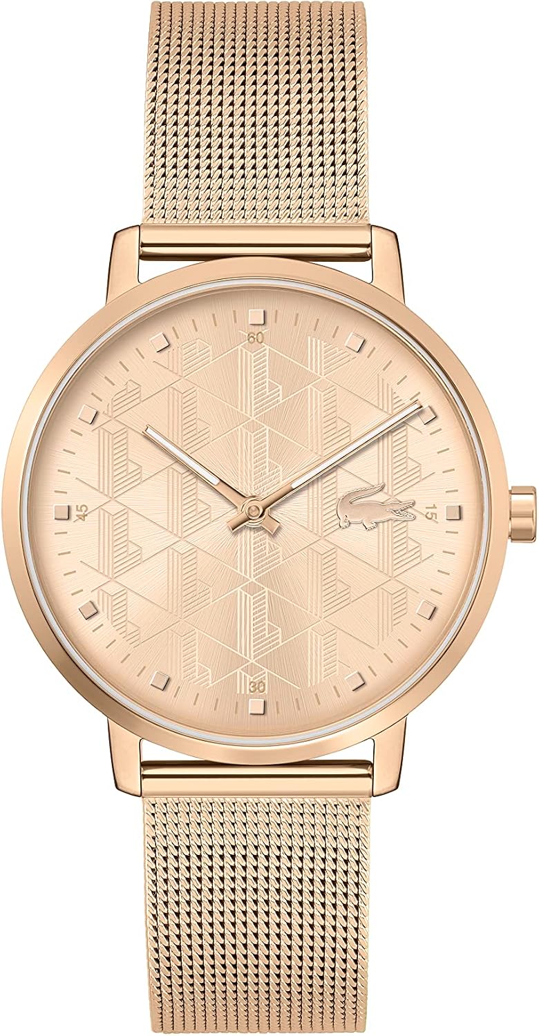 Reloj Lacoste Crocorigin para mujer con movimiento de cuarzo 2H, Acero inoxidable, Reloj de moda de pulsera, Resistente al agua hasta 3 ATM/30 metros