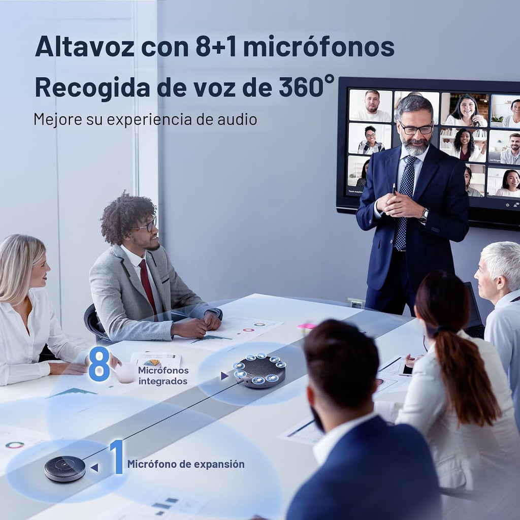 EMEET Luna Plus Kit Conference Speaker y Microphone con 8+1 Mics