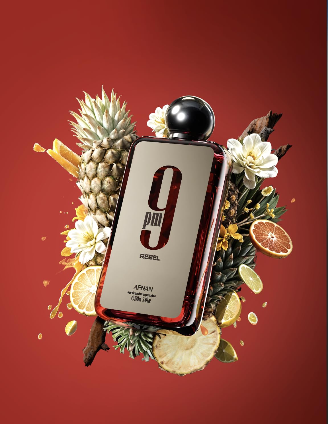 Afnan 9 PM Rebel Eau De Parfum Unisex 3.4 Fl. Oz