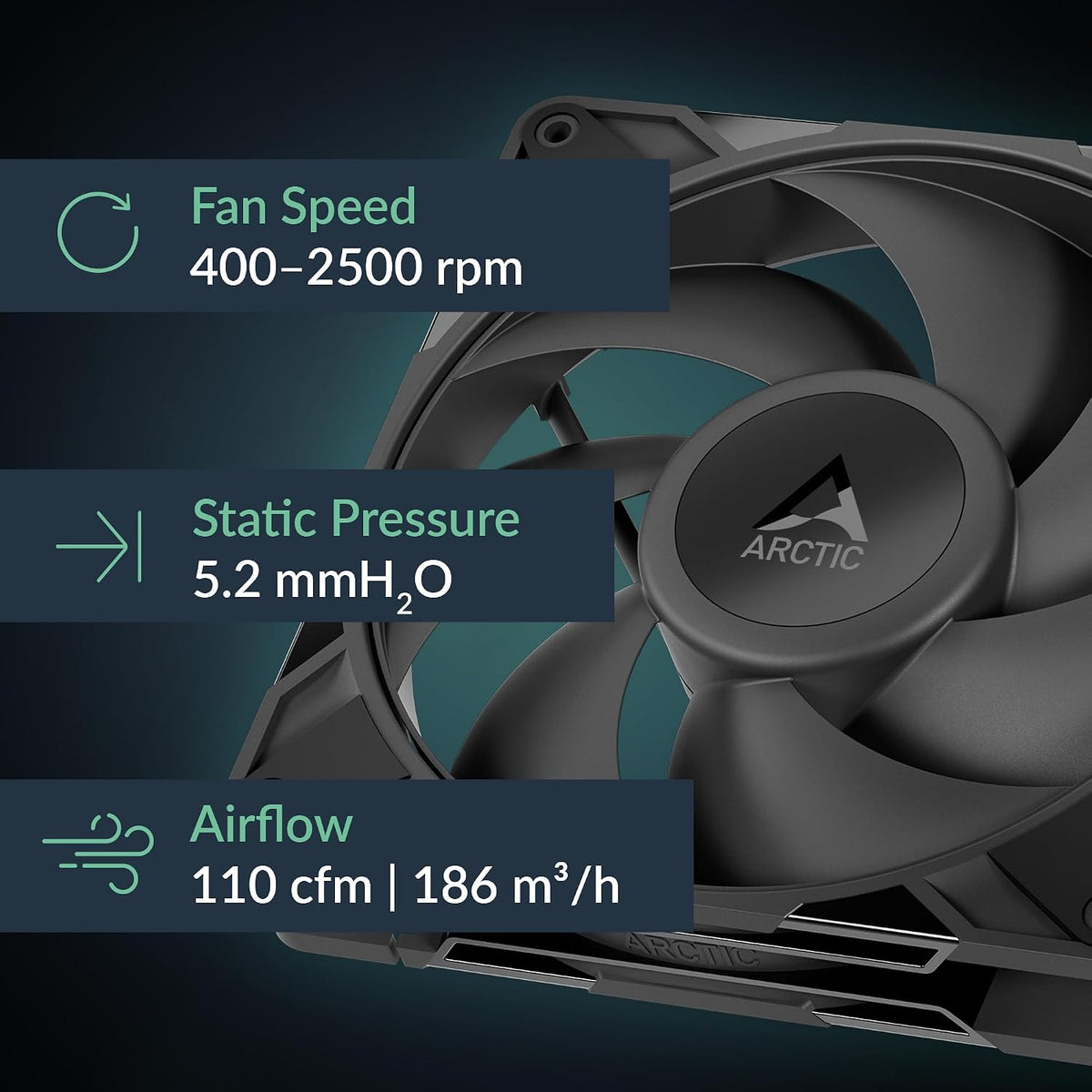 ARCTIC P14 Pro PST, Paquete de 5 - Potente Ventilador Premium, Vent...