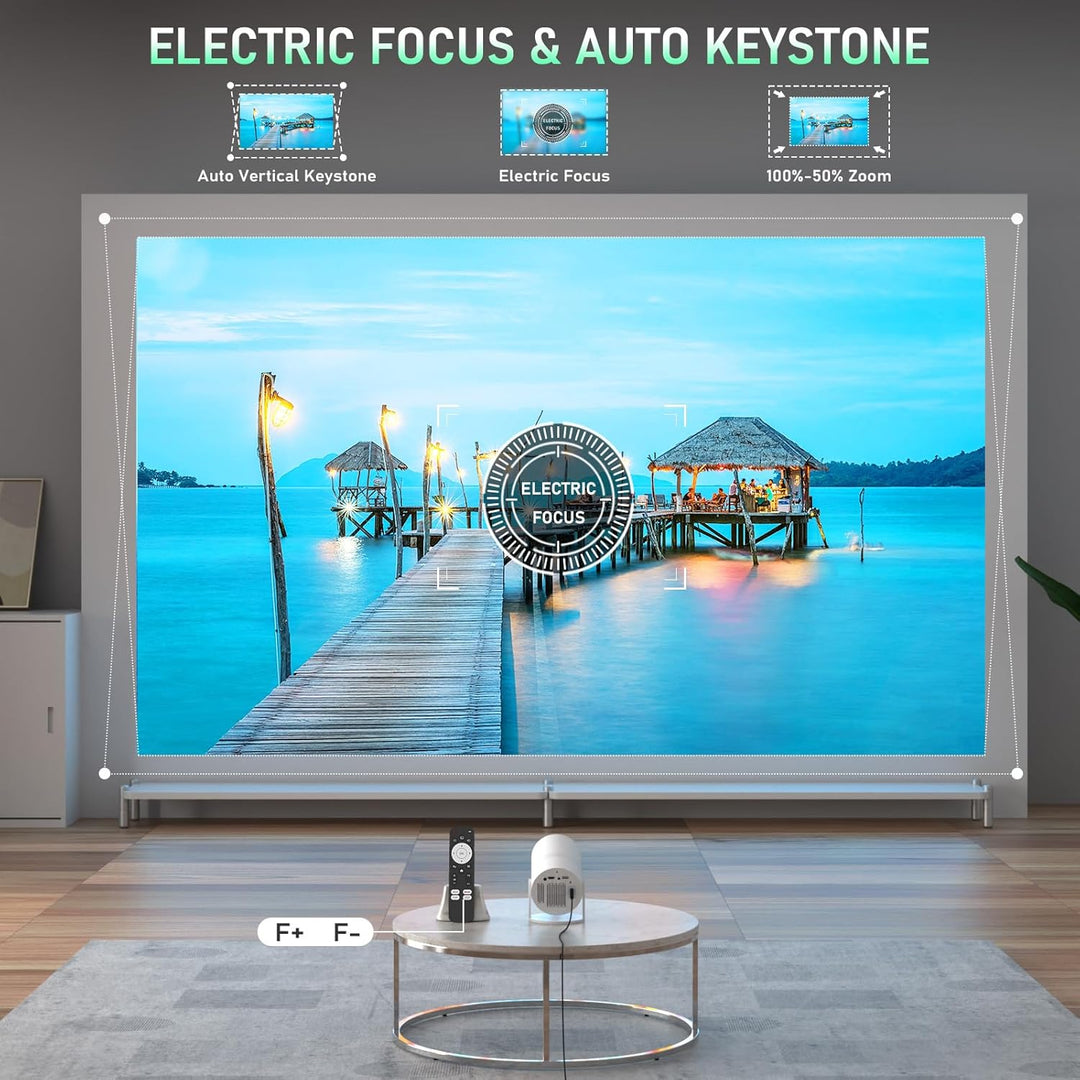 Proyector blanco hueso y aplicaciones integradas: Mini proyector Xu...