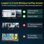 Pantalla CarPlay inalámbrica más grande de 11.5 pulgadas para coche con