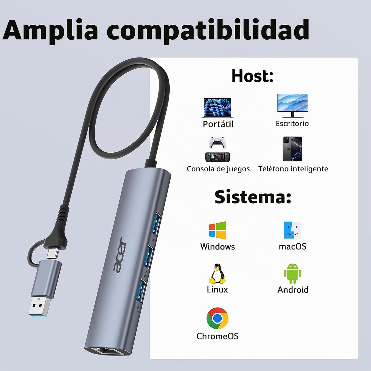 Acer, ODK4R1, hub USB 3.0