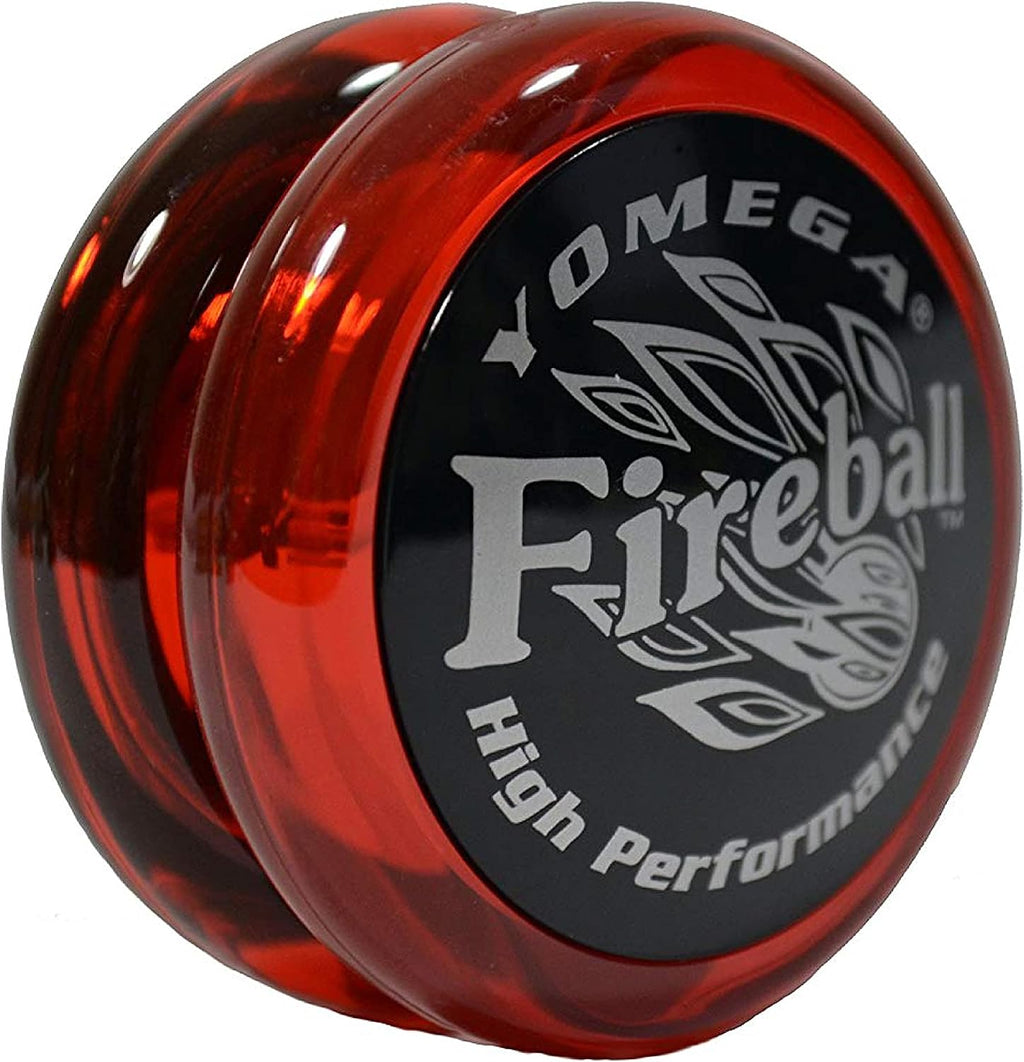 Yomega 2 Spinners Legendarios El Yo-Yo Original con Brain y Yo-Yo Transaxle Fireball para Juego de Trucos con Cuerda de Todos los Niveles + 5 Cuerdas Adicionales (Fireball Rojo/Negro-Brain Azul)