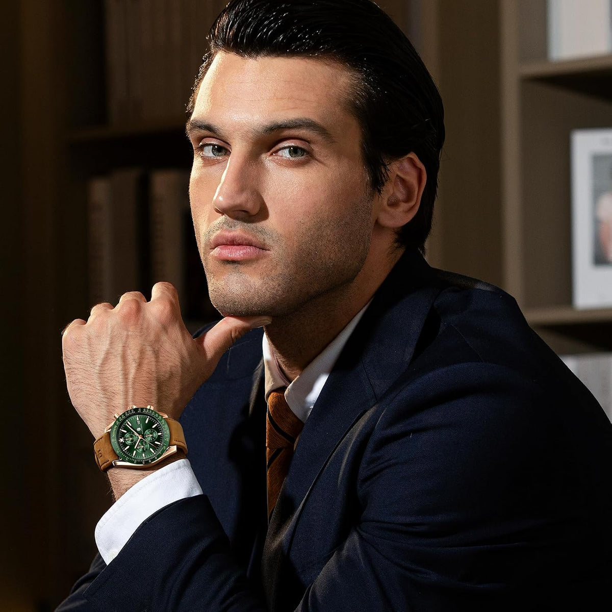BENYAR Relojes de pulsera para hombre, cronógrafo analógico, de cuarzo, impermeables, para negocios, trabajo, casual, deportivo, con calendario