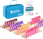 Rummy Cube Edición para 6 jugadores con 6 estantes de madera, 160