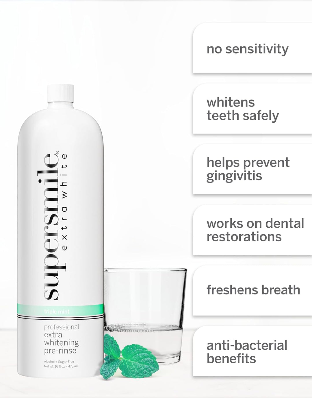Supersmile Enjuague bucal precepillado para blanquear extra \u2013...