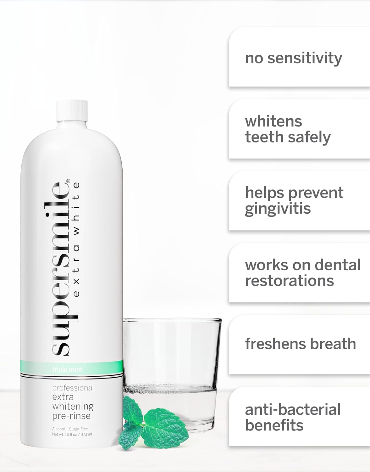 Supersmile Enjuague bucal precepillado para blanquear extra \u2013...