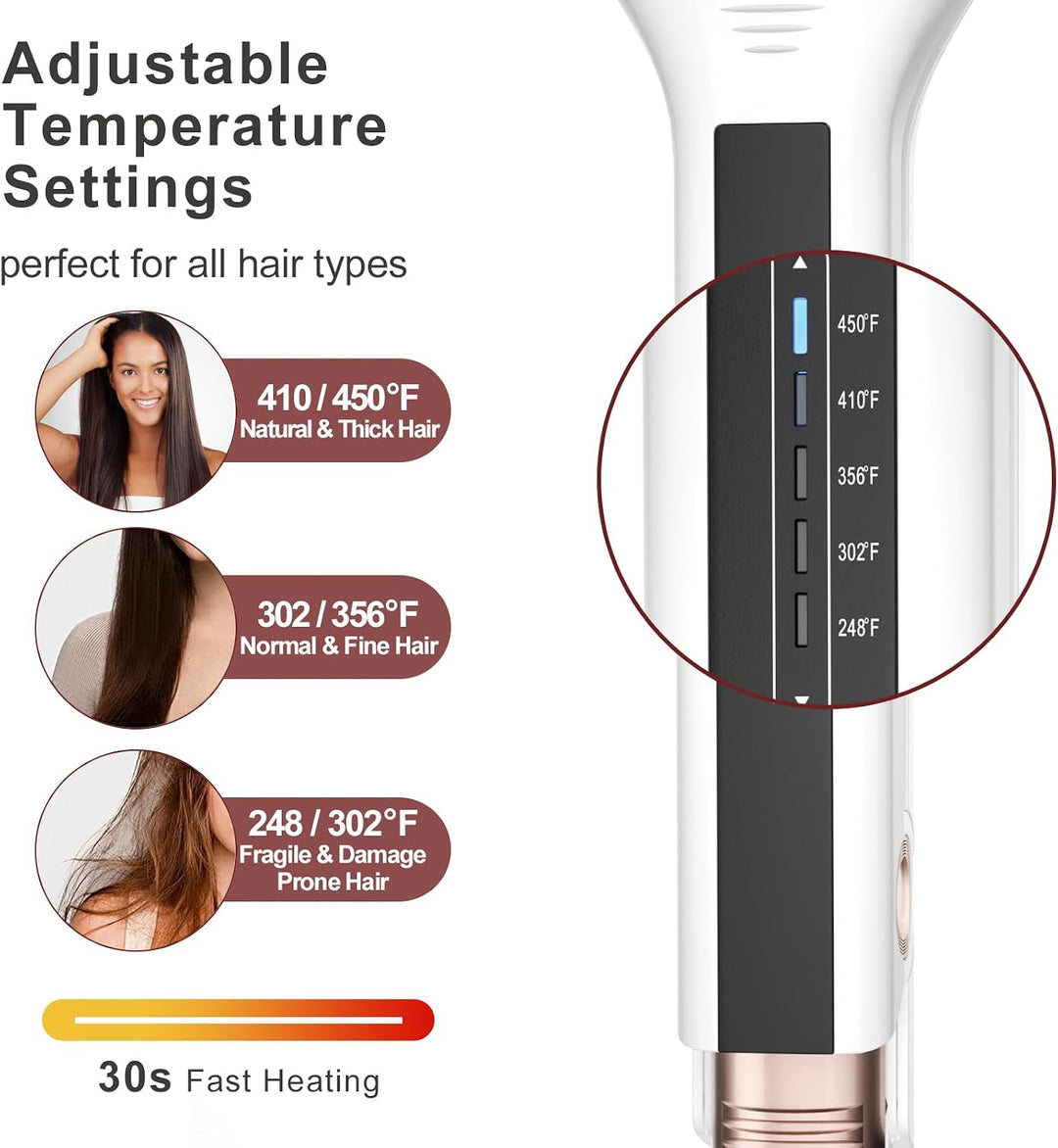 K&amp;K - Plancha plana para cabello lacio de 2.25 pulgadas, para t...