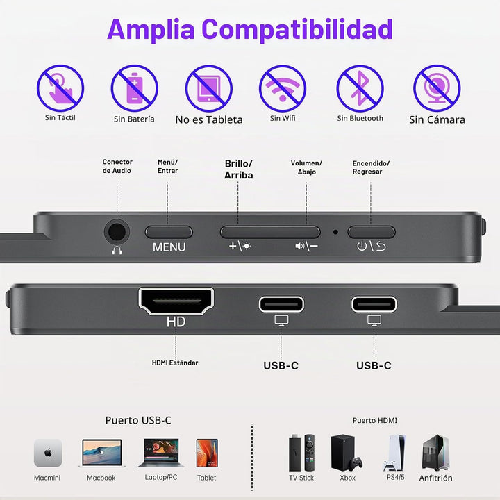 VisionOwl Monitor portátil de 15.6 pulgadas 4K UHD 145% sRGB segund...
