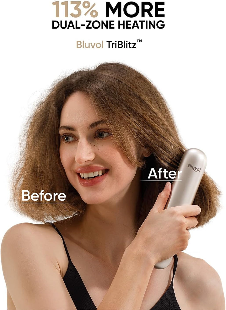 Bluvol I11 Apex Cordless Straightening Comb, Touch-Up Tool with Tra...